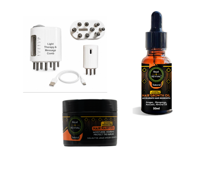 Combo Hair Oil & Hair food, Red Light Therapy Combo for Hair Growth